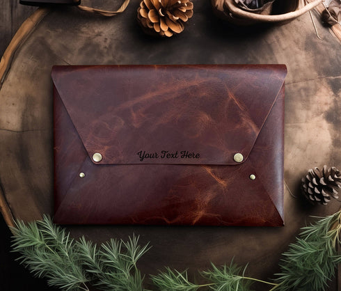 Custom Handcrafted Leather MacBook Sleeve